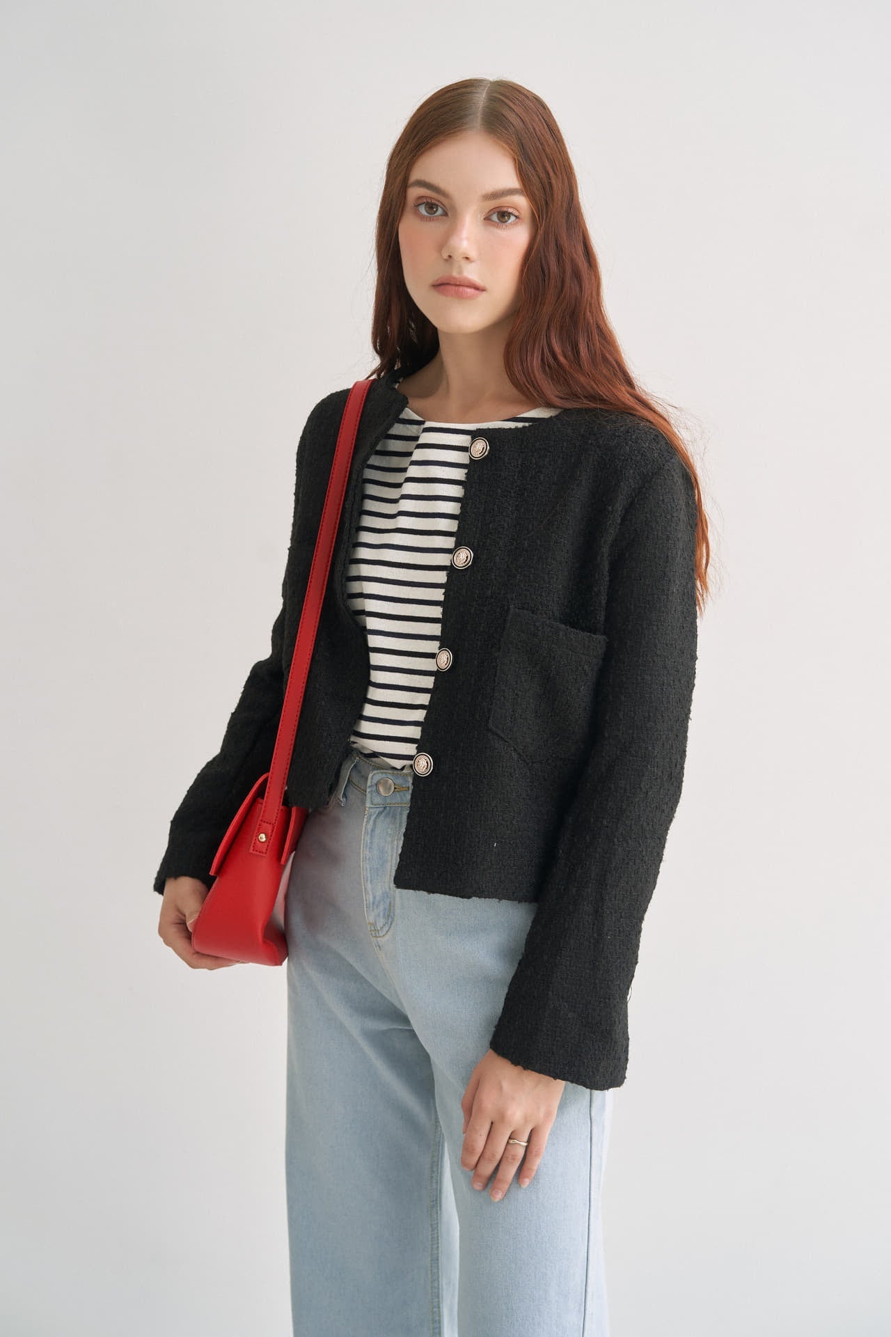 AMANDINE STRIPED LONG SLEEVE TOP