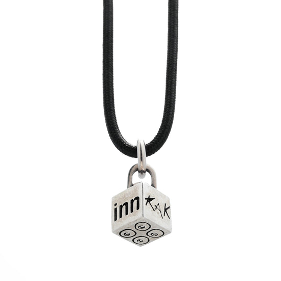 4-Dimensional Cube Silver Pendant