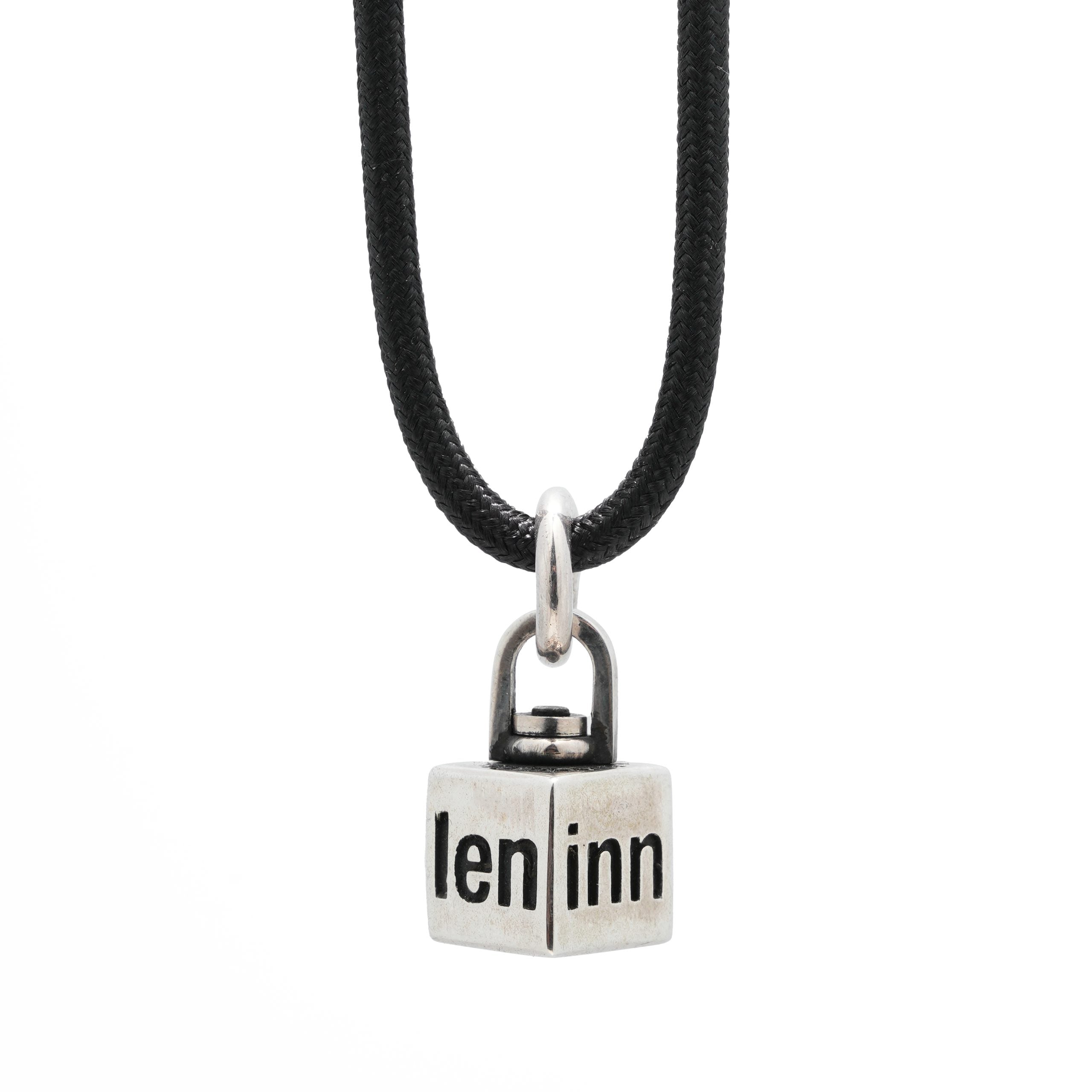 4-Dimensional Cube Silver Pendant