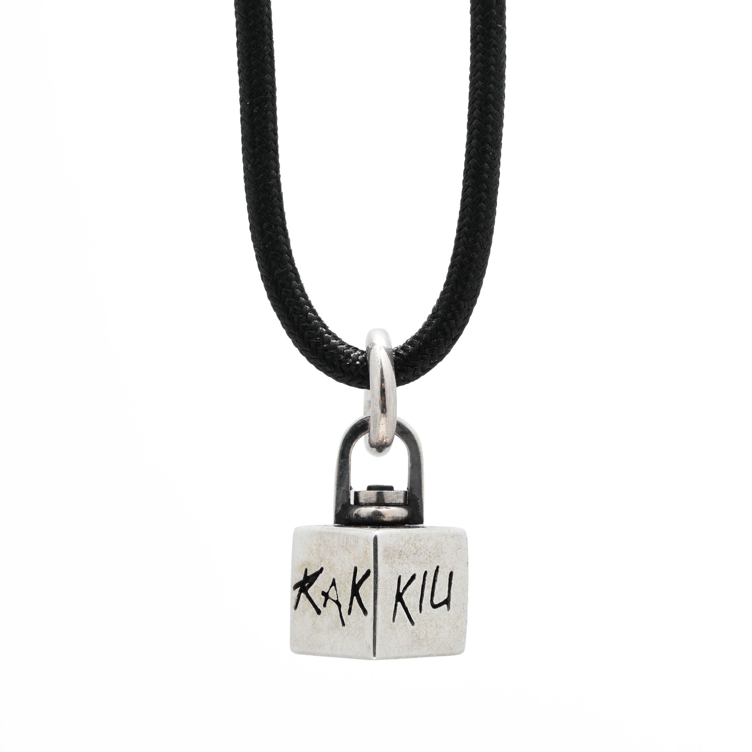 4-Dimensional Cube Silver Pendant