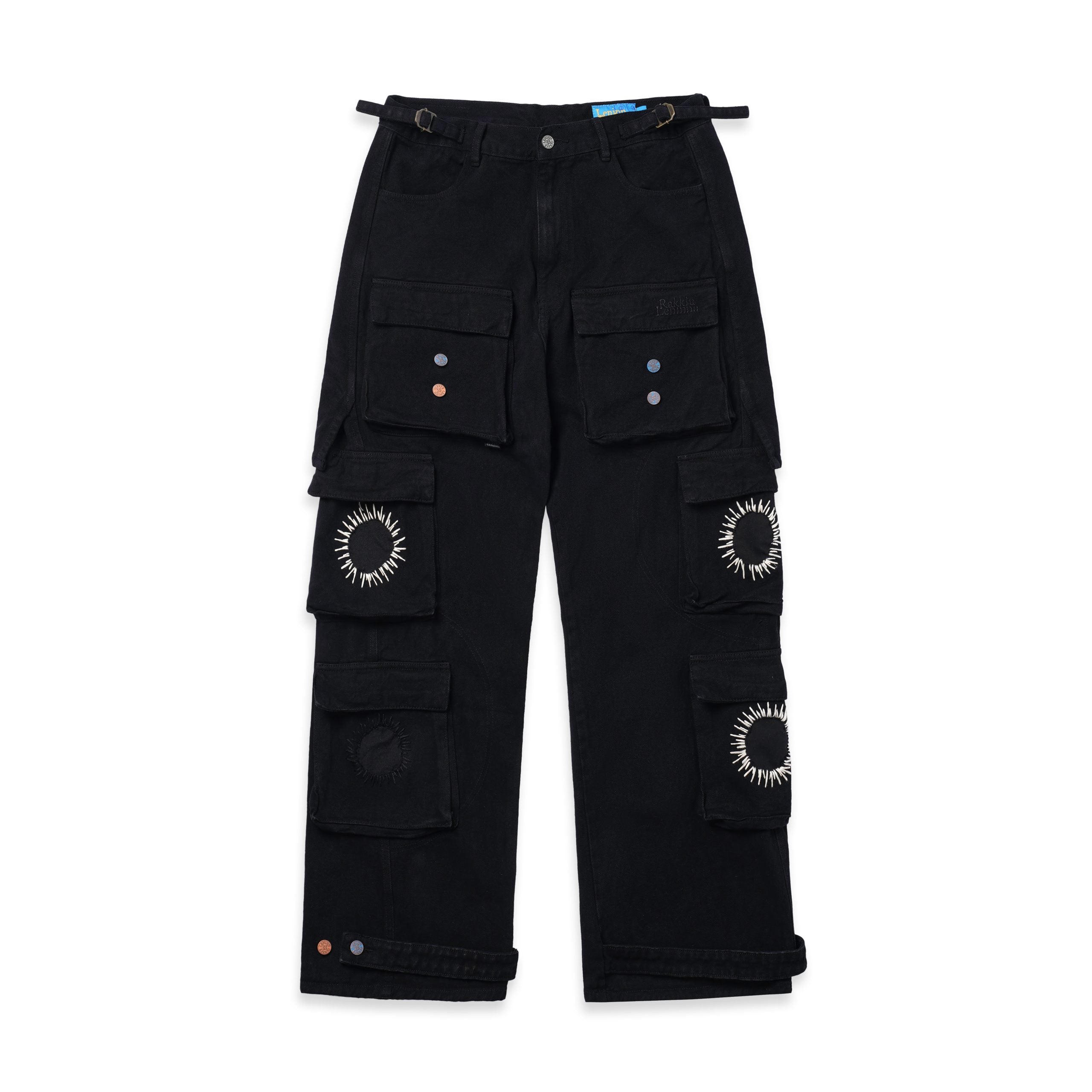 4-Hole Puncher Denim Cargo Pants