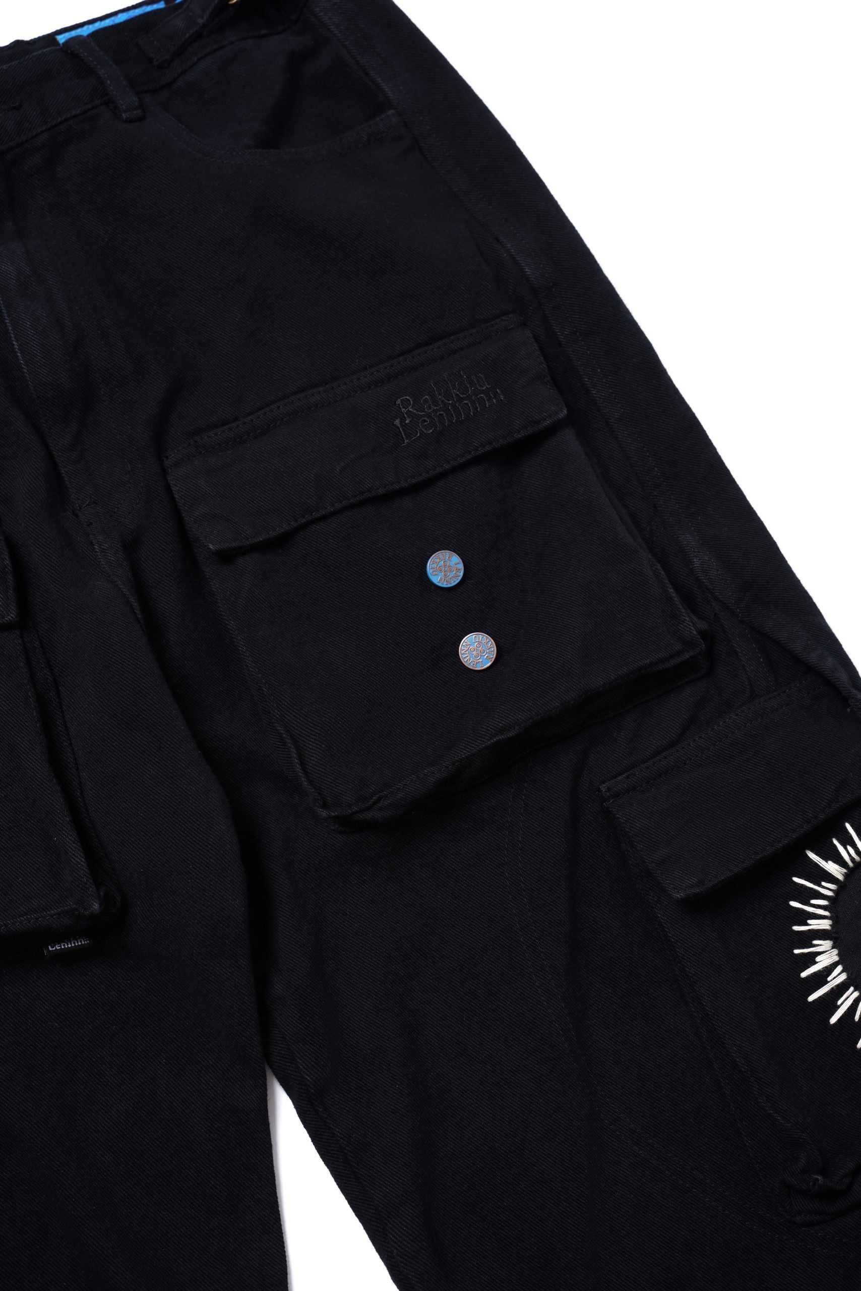 4-Hole Puncher Denim Cargo Pants