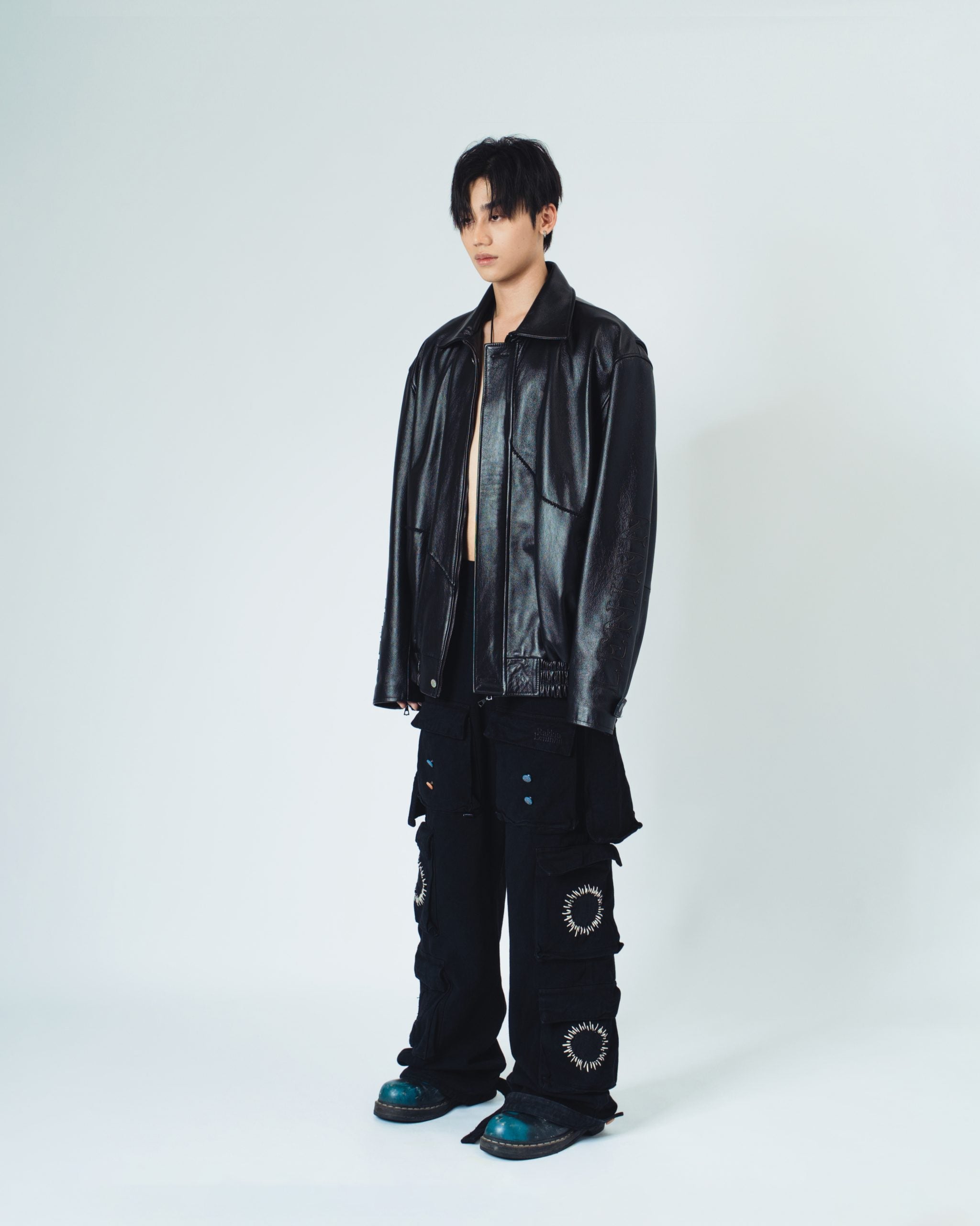 4-Hole Puncher Leather Jacket