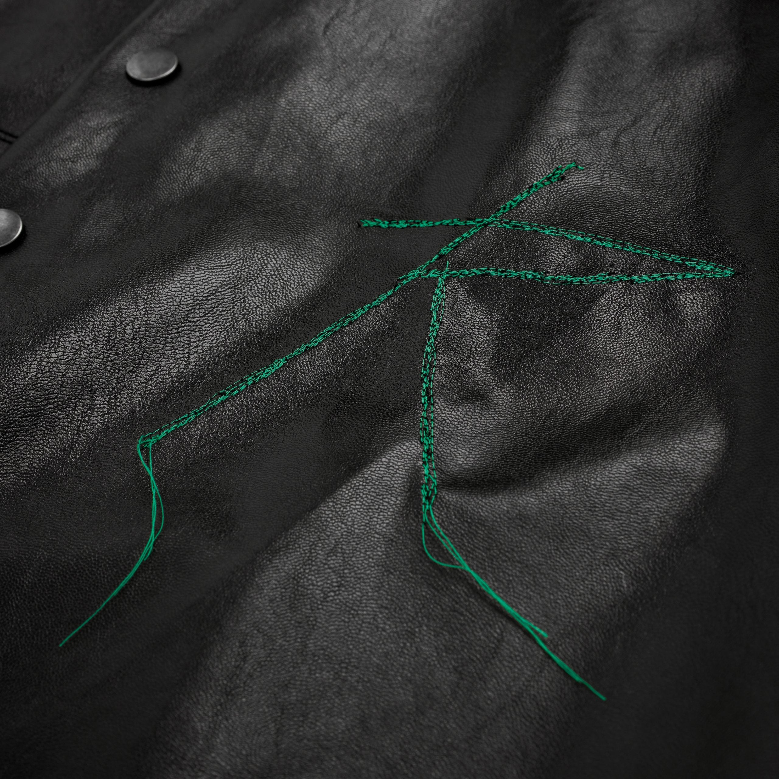 R Leather Short Sleeve Shirt