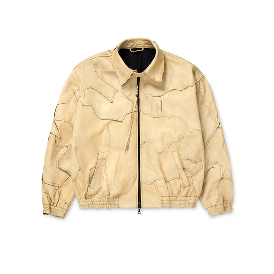 ARTHEAD Dyed Leather Panel Jacket