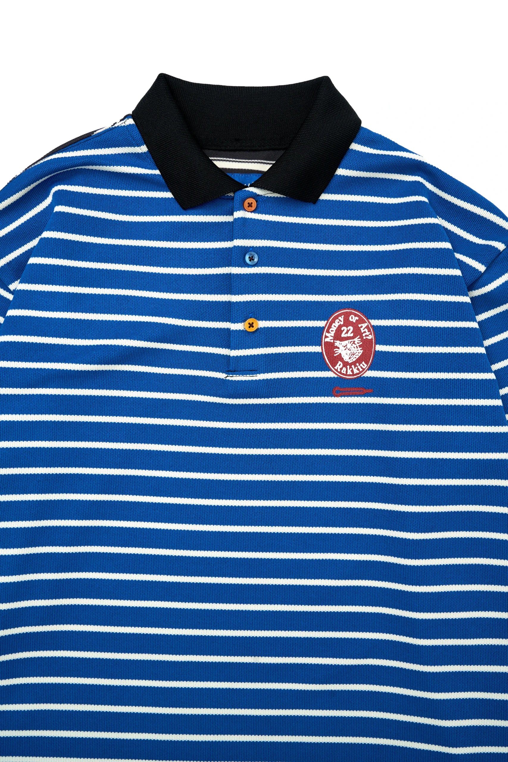 SLAB IT Blue&Black Striped Polo