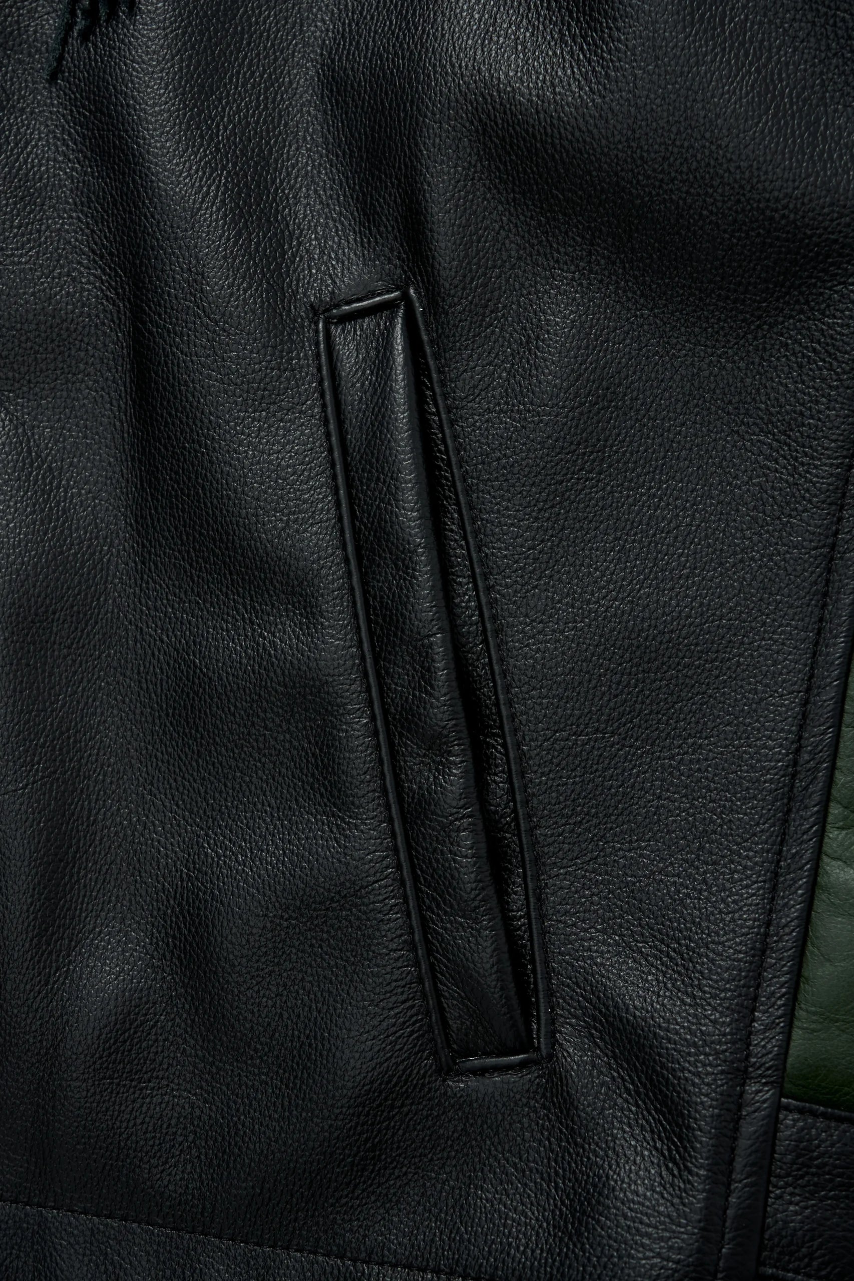 TATTOO Black Leather Jacket