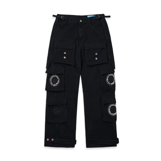 4-Hole Puncher Denim Cargo Pants