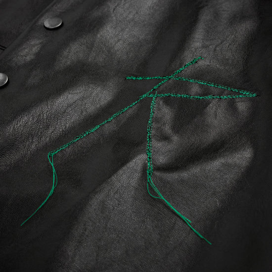 R Leather Short Sleeve Shirt