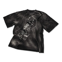 Washed Cotton Jersey T-shirt.

· Rib knit crewneck
· Distressing effect
· Logo graphic printed at front and back
· Fading throughout