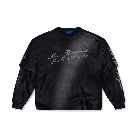 Mein Therapeut Double Sleeve Wash T-Shirt