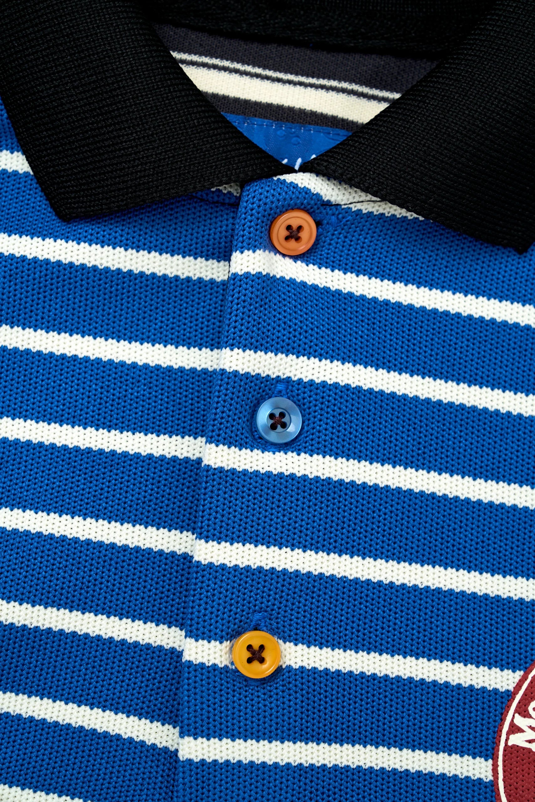 SLAB IT Blue&Black Striped Polo