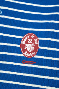 SLAB IT Blue&Black Striped Polo