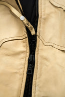 ARTHEAD Dyed Leather Panel Jacket