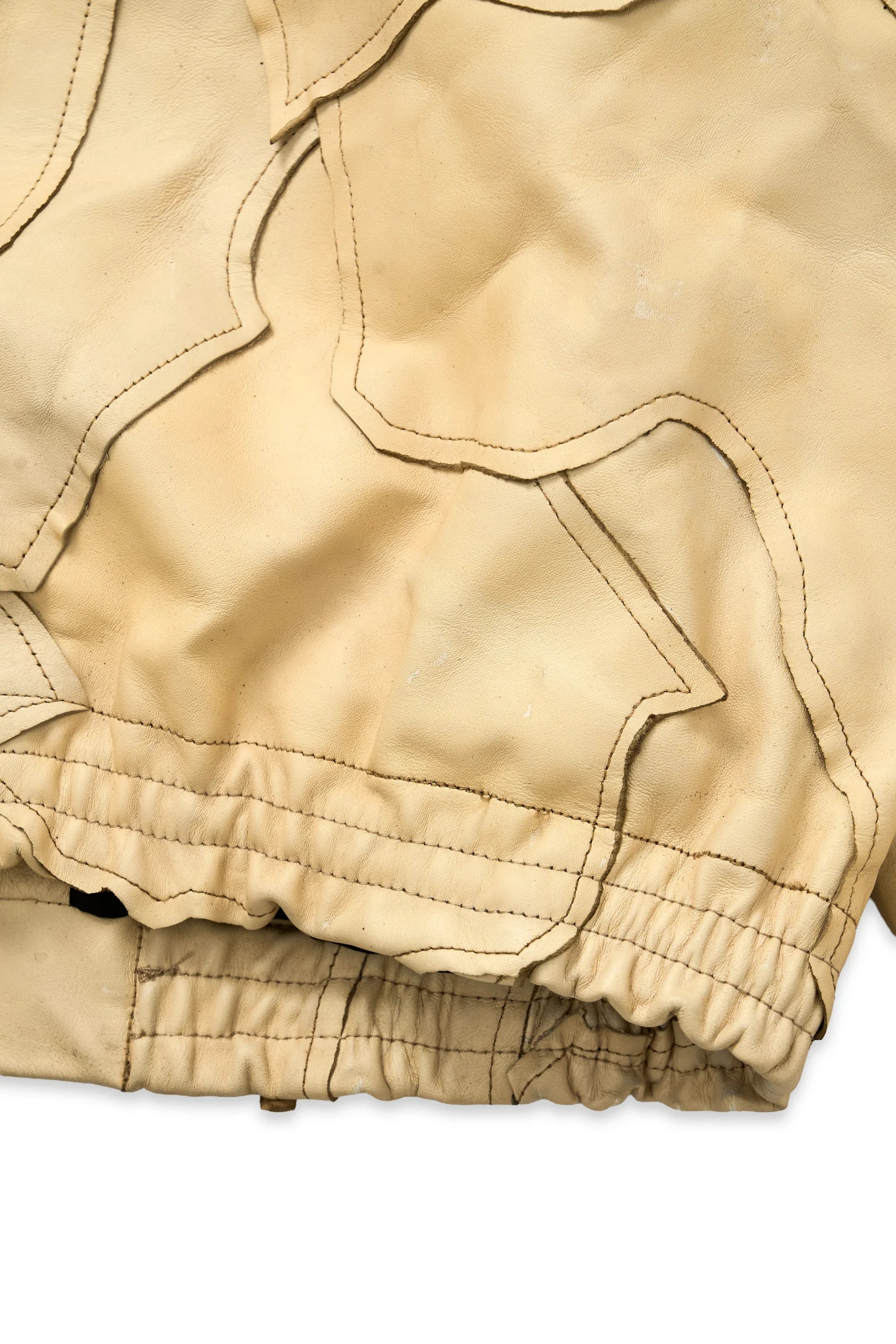 ARTHEAD Dyed Leather Panel Jacket