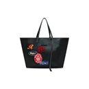 DOUGH Black Leather Tote Bag