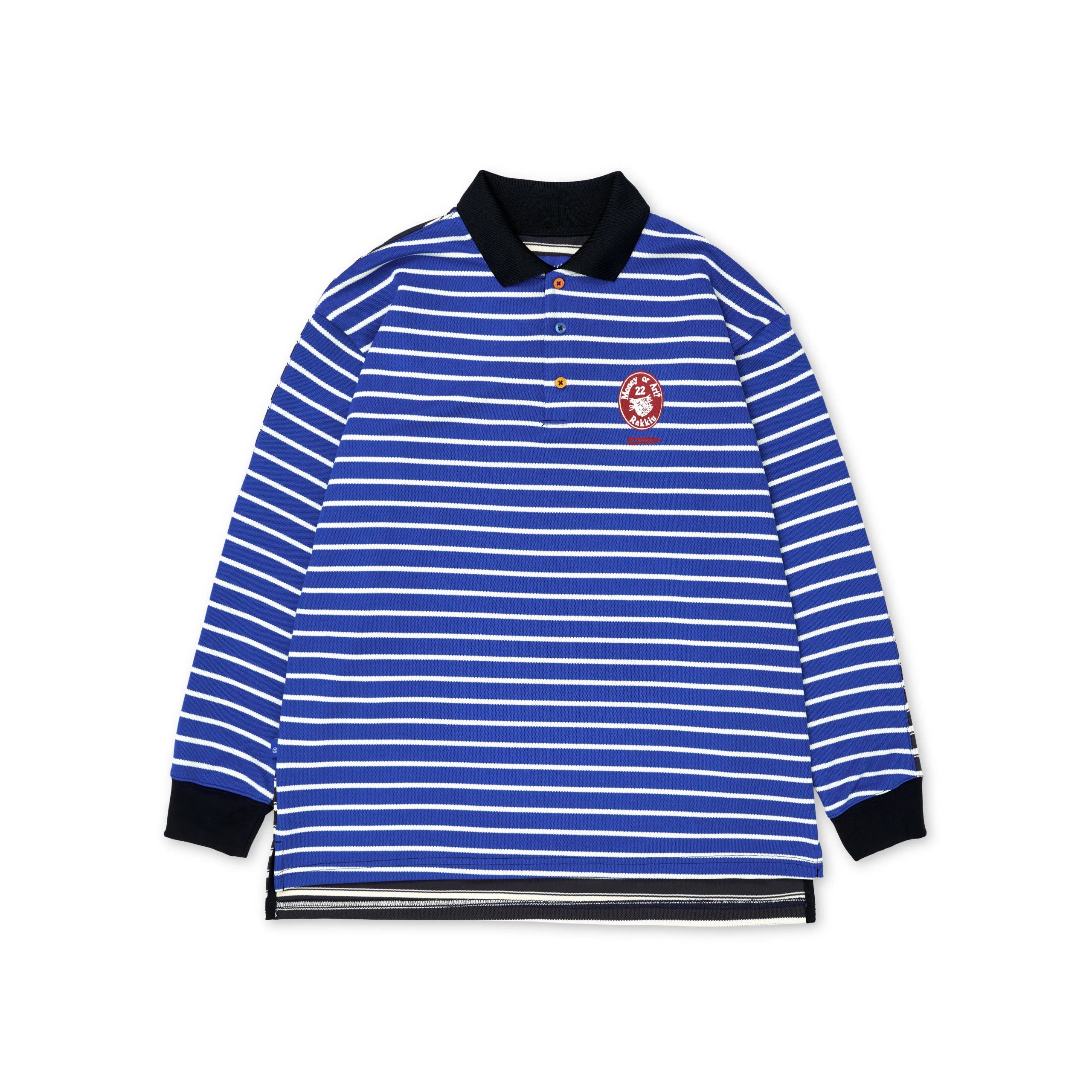 SLAB IT Blue&Black Striped Polo