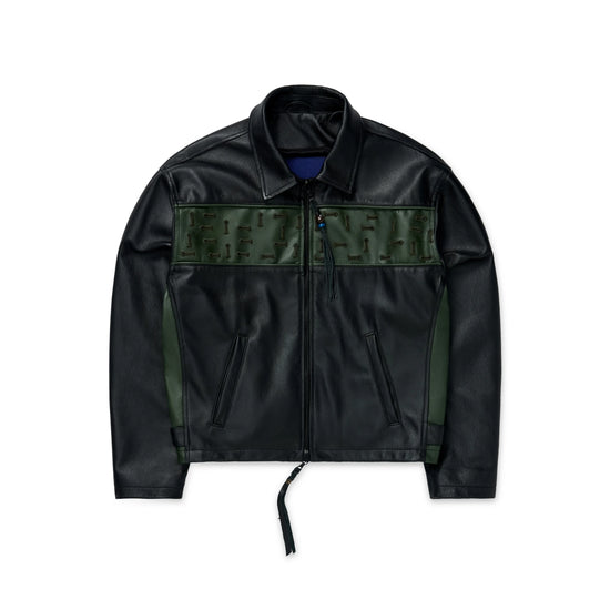 TATTOO Black Leather Jacket