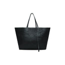 DOUGH Black Leather Tote Bag
