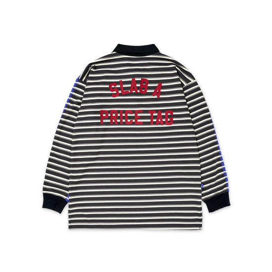 SLAB IT Blue&Black Striped Polo