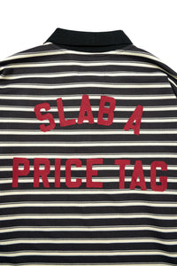 SLAB IT Blue&Black Striped Polo