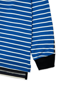 SLAB IT Blue&Black Striped Polo