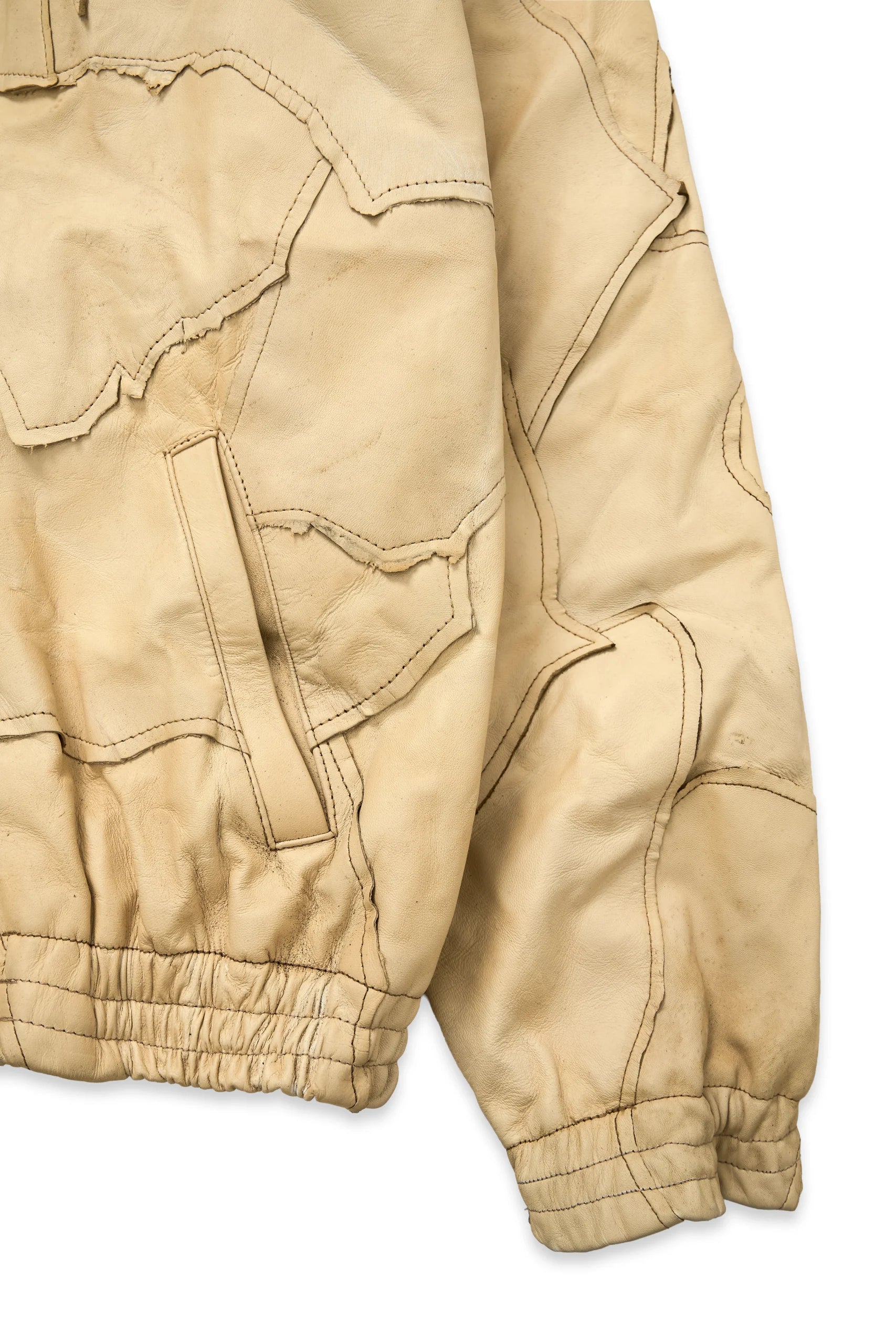 ARTHEAD Dyed Leather Panel Jacket